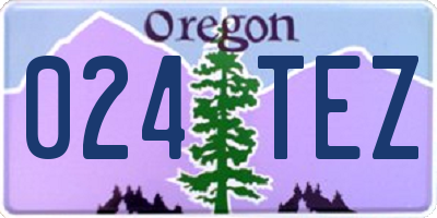 OR license plate 024TEZ