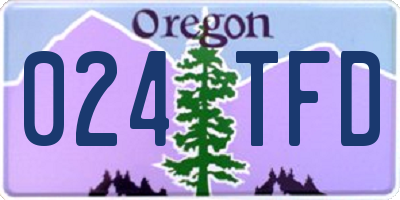 OR license plate 024TFD
