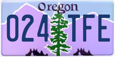 OR license plate 024TFE