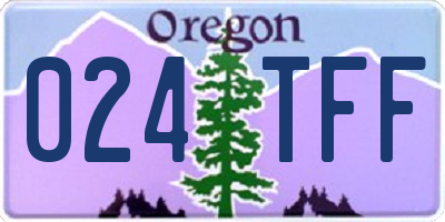 OR license plate 024TFF