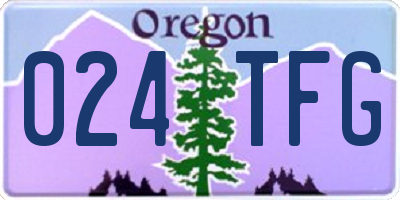 OR license plate 024TFG