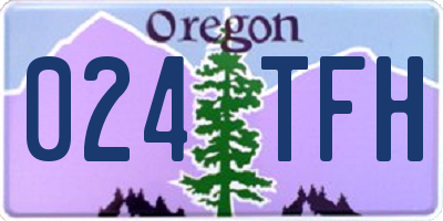 OR license plate 024TFH