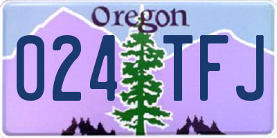 OR license plate 024TFJ