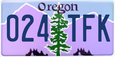 OR license plate 024TFK