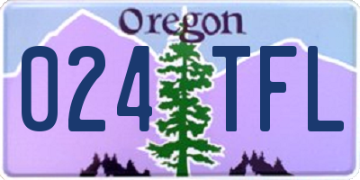OR license plate 024TFL