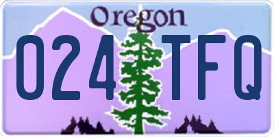 OR license plate 024TFQ