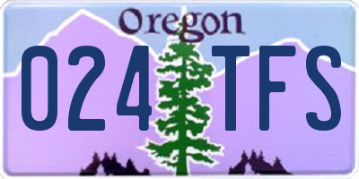 OR license plate 024TFS