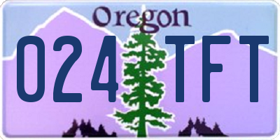 OR license plate 024TFT