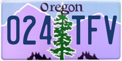 OR license plate 024TFV