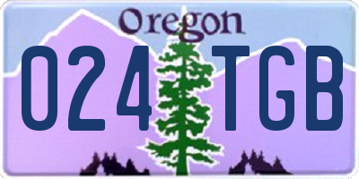 OR license plate 024TGB