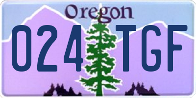 OR license plate 024TGF