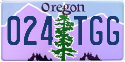 OR license plate 024TGG