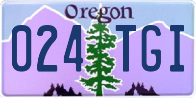 OR license plate 024TGI