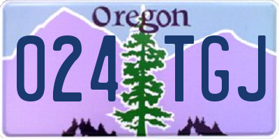 OR license plate 024TGJ