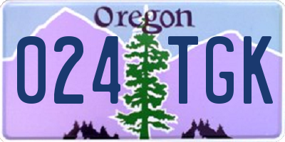 OR license plate 024TGK