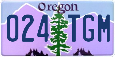 OR license plate 024TGM