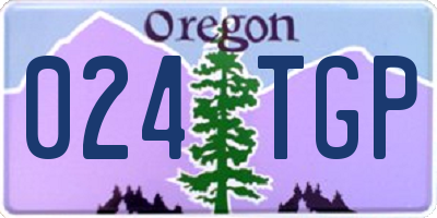 OR license plate 024TGP