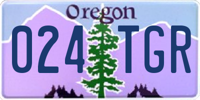 OR license plate 024TGR