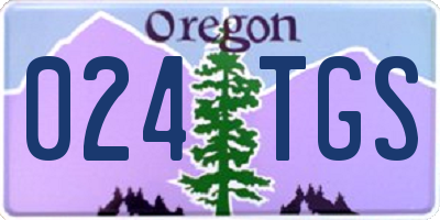 OR license plate 024TGS