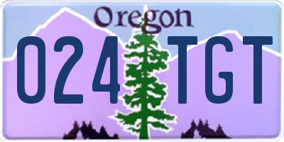 OR license plate 024TGT