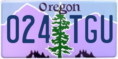 OR license plate 024TGU