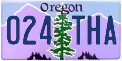 OR license plate 024THA