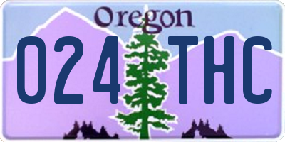 OR license plate 024THC