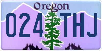 OR license plate 024THJ