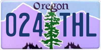 OR license plate 024THL
