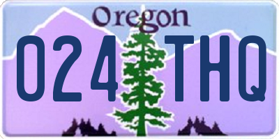 OR license plate 024THQ
