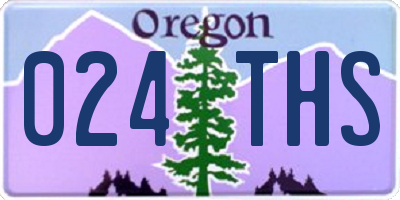 OR license plate 024THS
