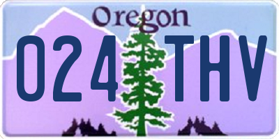 OR license plate 024THV