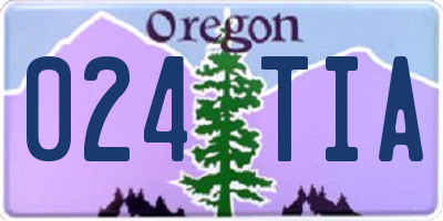 OR license plate 024TIA