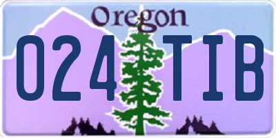 OR license plate 024TIB