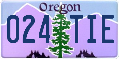OR license plate 024TIE