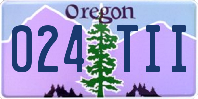OR license plate 024TII
