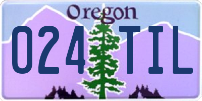 OR license plate 024TIL