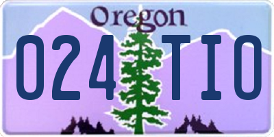OR license plate 024TIO