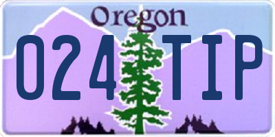 OR license plate 024TIP
