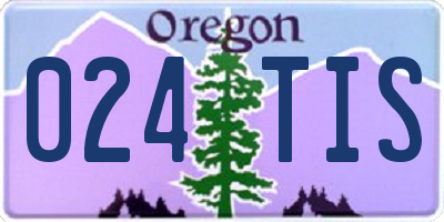OR license plate 024TIS