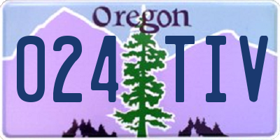 OR license plate 024TIV