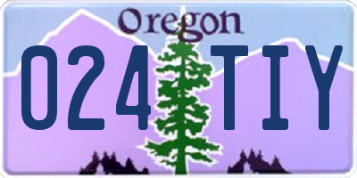 OR license plate 024TIY