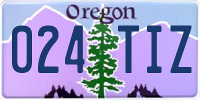 OR license plate 024TIZ