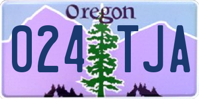 OR license plate 024TJA