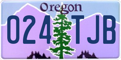 OR license plate 024TJB