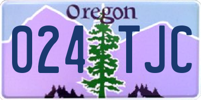 OR license plate 024TJC