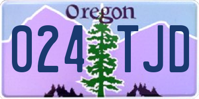 OR license plate 024TJD