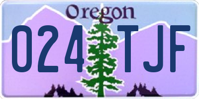 OR license plate 024TJF