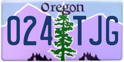 OR license plate 024TJG