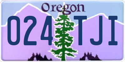 OR license plate 024TJI